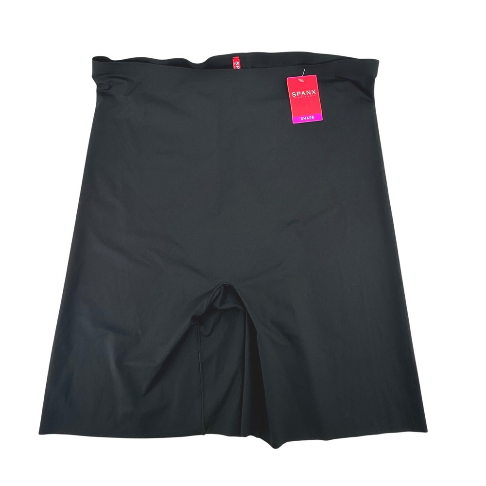 Spanx Midthigh Short Women 2X Very Black 10005P Shapewear Slimming Seamless
